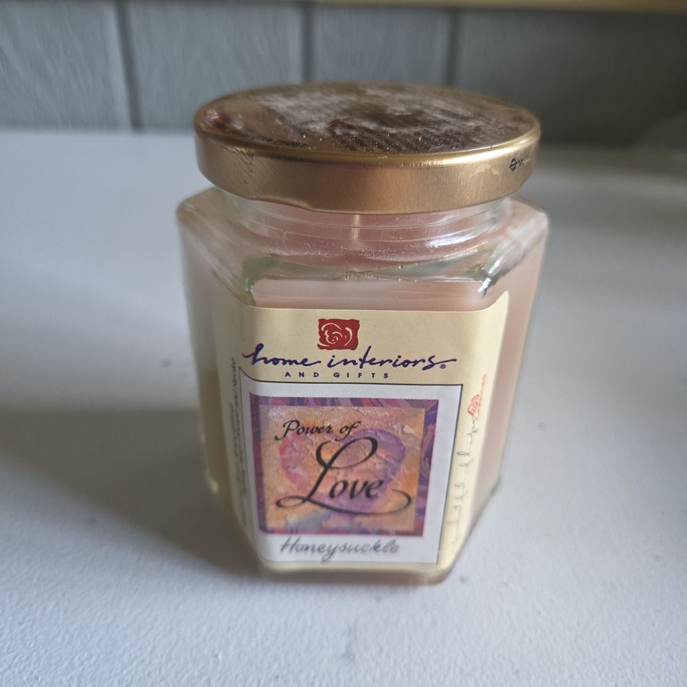 New Old Stock Vintage Home Interior Candle Honeysuckle Jar 90s Cottagecore